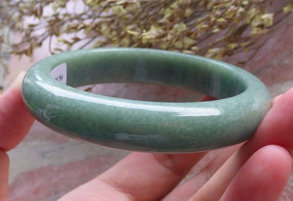 Certified Green Burma 100% Natural A JADE Jadeite Bangle Bracelet 57 mm 手镯 574641 TN