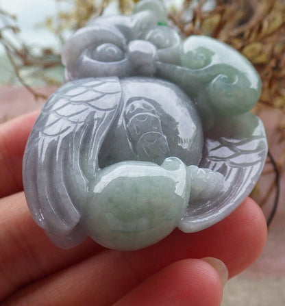 Atestita Verda Pala Lavenda Birmo 100% Natura A Jadejadeito Pengante Strigo Mona Monero Ruyi-Koliero 猫头鹰 632568 TN