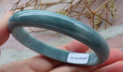 Certified Green Burma 100% Natural A JADE Jadeite Bangle Bracelet 57 mm 手镯 635311  TN