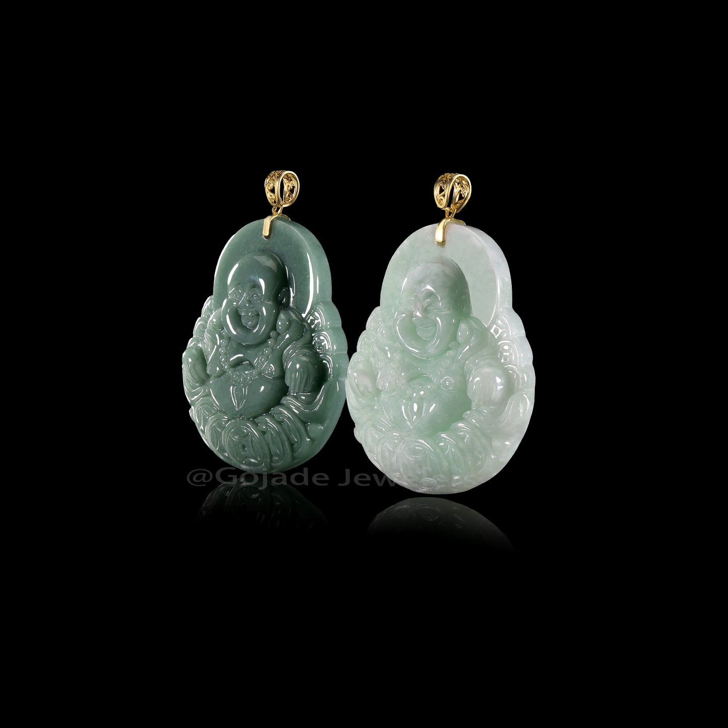The Buddha Jadeite 100% Natural Burma Jade Jadeite With Certificated (S925 Silver Buckle)