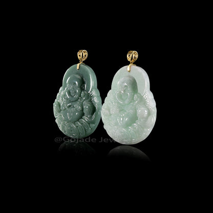 The Buddha Jadeite 100% Natural Burma Jade Jadeite With Certificated (S925 Silver Buckle)