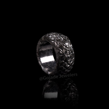 Certified Dragon Ring Burma 100% Natural A JADE Jadeite Circle RING 龙戒指 US