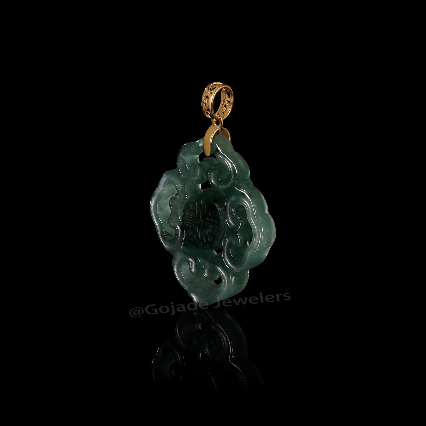 The Ruyi Jadeite 100% Natural Burma Jade Jadeite With Certificated (S925 Silver Buckle)