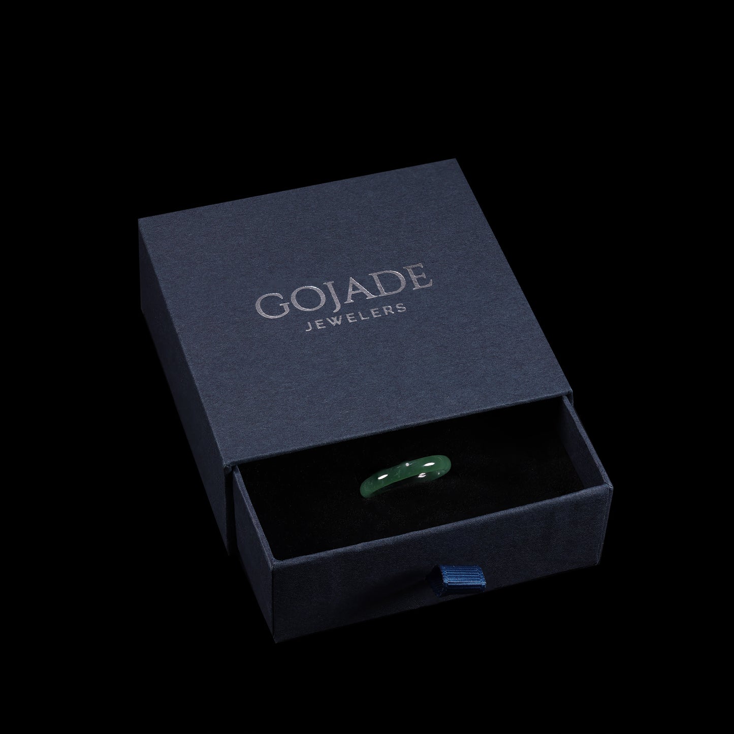 Certified Icy Blue Ring Burma 100% Natural A JADE Jadeite Circle RING 戒指 US