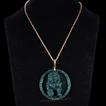 The Fodog Jadeite 100% Natural Jade Jadeite With Certificated (S925 Silver Buckle)