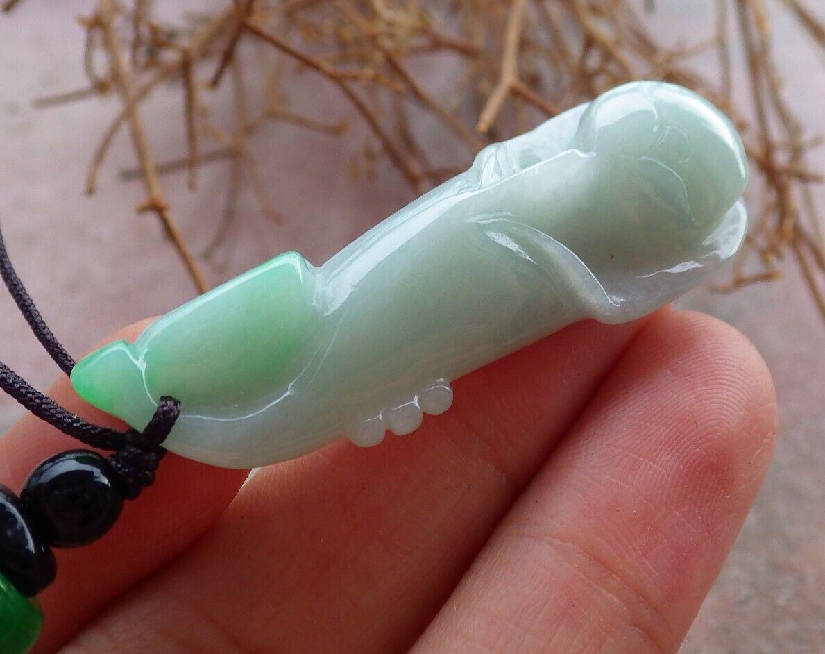Certified Green 100% Natural A Jade jadeite pendant Flower Necklace 花开富贵 523529  TN