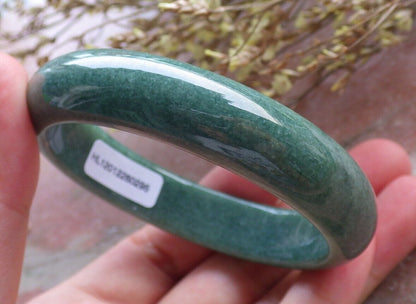 Certified Green Burma 100% Natural A JADE Jadeite Bangle Bracelet 56 mm 手镯 574668 TN