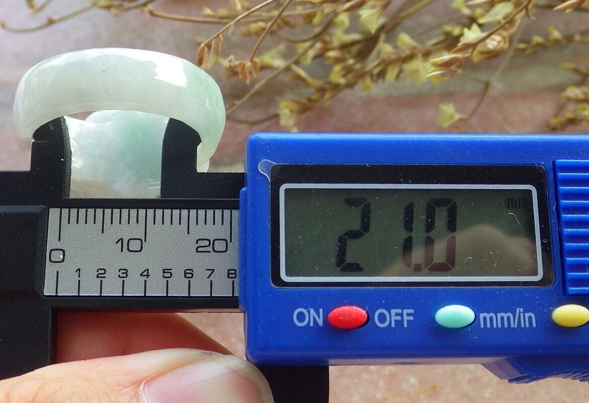 Certified Green Burma 100% Natural A JADE Jadeite Rose Flower RING USA. 10.75 花戒指 575389 TN