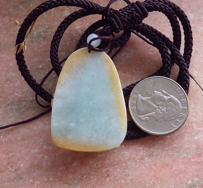 Certified Yellow Green Burma 100% Natural A Jade jadeite Pendant Deer Flower Necklace 梅花鹿 575073 TN