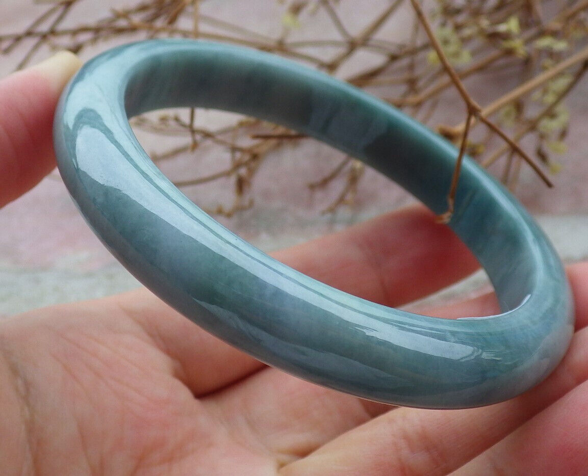 Certified Green Burma 100% Natural A JADE Jadeite Bangle Bracelet 57 mm 手镯 635311  TN