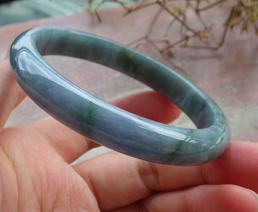 Certified Green Lavender Burma JADE Jadeite Bangle Bracelet 58 mm 632738 TN