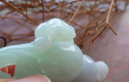 Certified Green 100% Natural A Jade jadeite Pendant Frog Toad Gourd Coin Ruyi Necklace 526364  TN