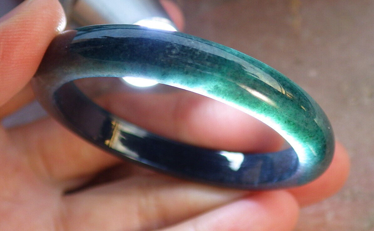 Certified Green Burma 100% Natural A JADE Jadeite Baby Bangle Bracelet 43 mm 646916 TN