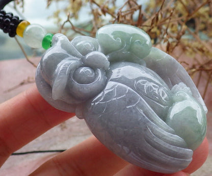 Atestita Verda Pala Lavenda Birmo 100% Natura A Jadejadeito Pengante Strigo Mona Monero Ruyi-Koliero 猫头鹰 632568 TN