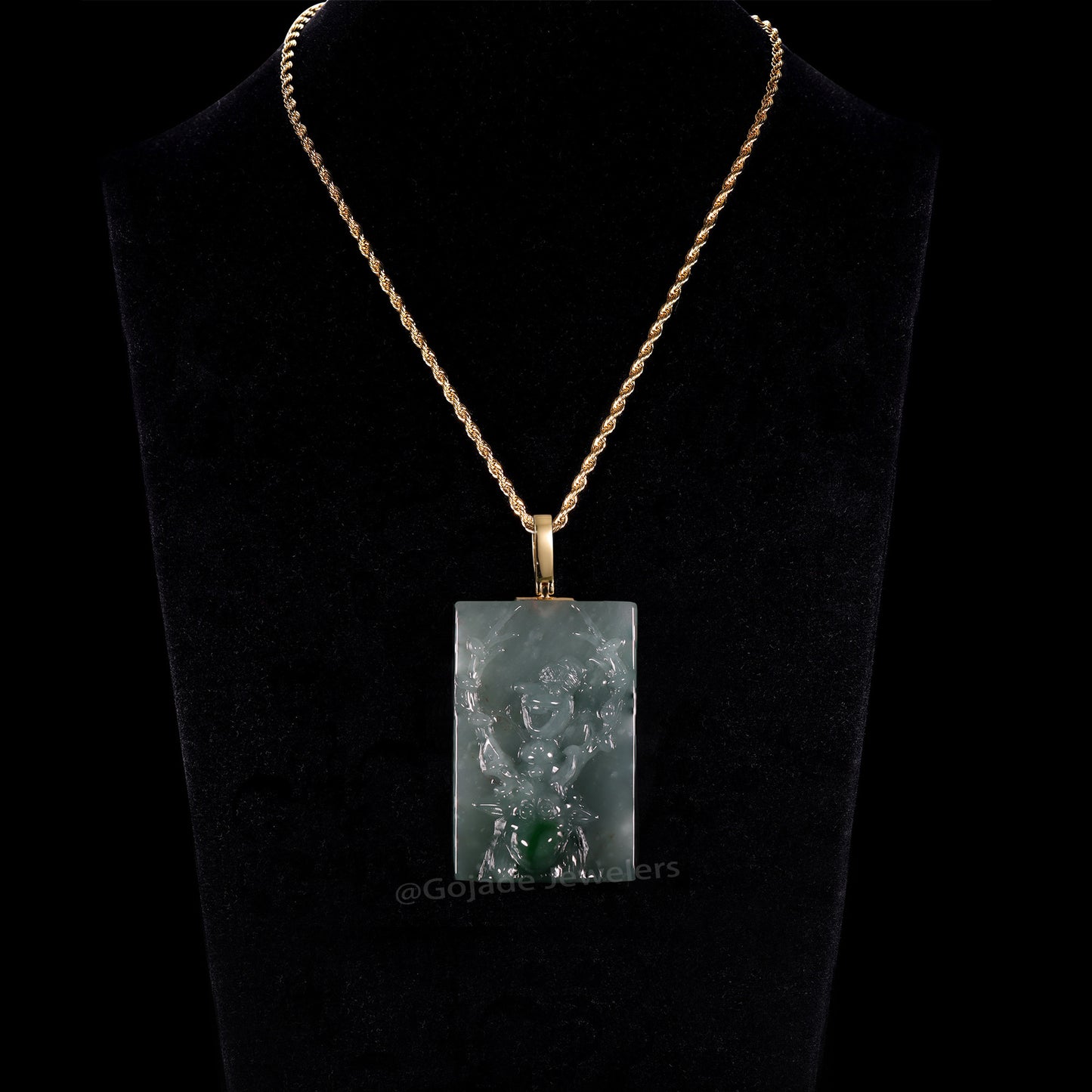 The Frozen Snowman reindeer Jadeite 100% Natural Burma Jade Jadeite With Certificated (S925 Silver Buckle)