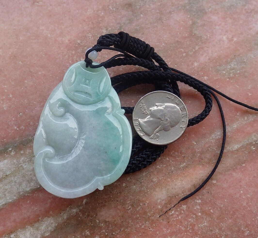 Certified Green 100% Burma Natural A Jade jadeite Pendant Frog Toad Lotus Flower Leaf Coin Necklace 招财蟾 518474 TN