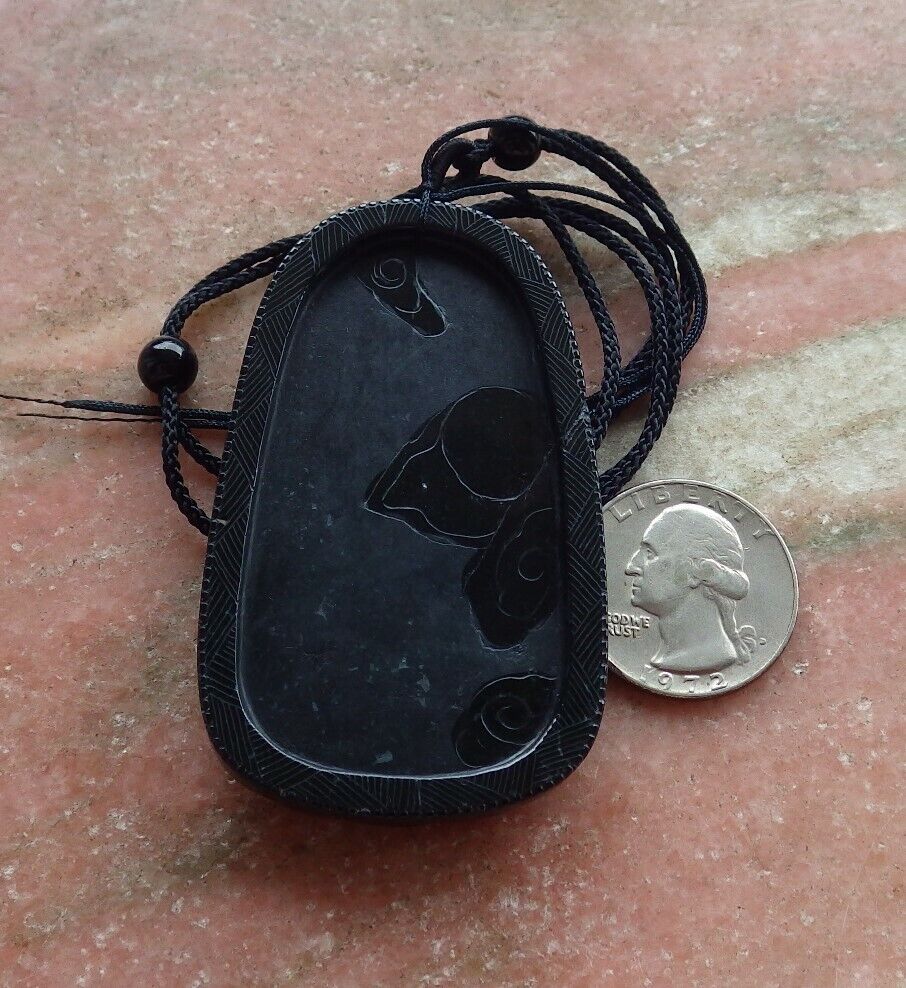 Certified Green Black 100% Burma Natural A Jade jadeite pendant Guanyin Kwan Yin Lotus Flower Necklace 墨翠 观音 518658 TN