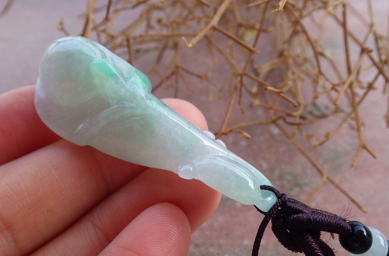 Certified Green 100% Bumra Natural A Jade jadeite pendant Flower Necklace 花开富贵 521689 TN