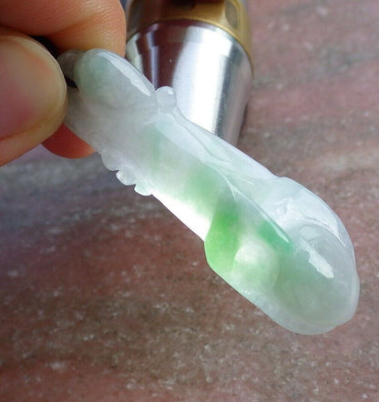 Certified Green 100% Bumra Natural A Jade jadeite pendant Flower Necklace 花开富贵 521689 TN