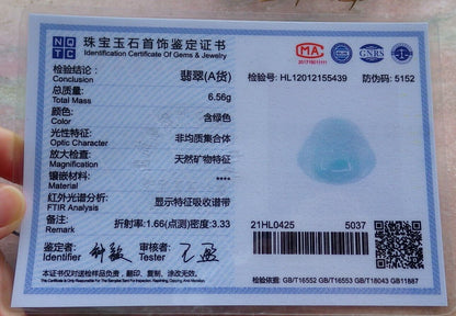 Certified Icy Green 100% Burma Natural A Jade jadeite pendant Happy Buddha God Coin Necklace 开心佛 521905 TN