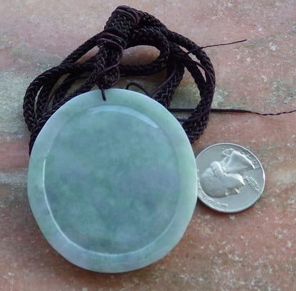 Certified Green Pale Lavender 100% Burma Natural A Jade jadeite pendant Guanyin Kwan Yin Lotus Flower Necklace 观音 522124 TN