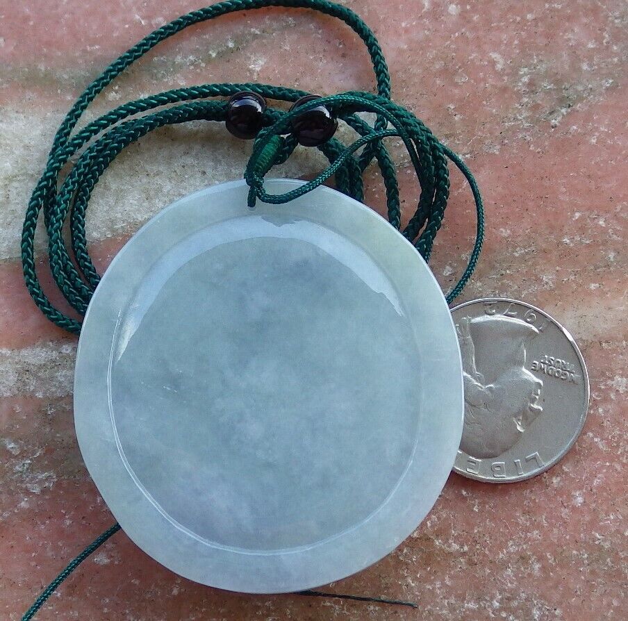 Certified Green Pale Lavender 100% Burma Natural A Jade jadeite pendant Guanyin Kwan Yin Lotus Flower Necklace 观音 522132 TN