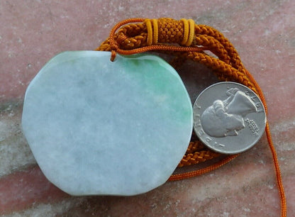 Certified Green 100% Natural A Jade jadeite Pendant Dragon Phoenix Spit Bead Necklace 龙凤 522395 TN