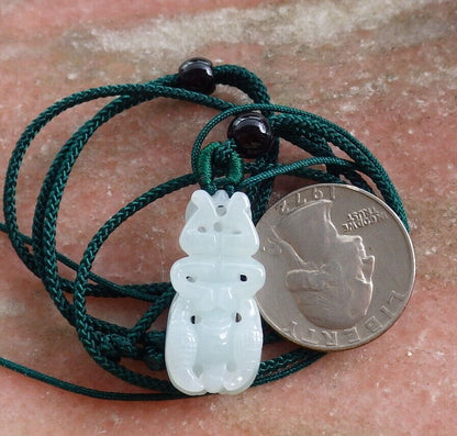 Certified Green 100% Burma Natural A Jade jadeite Pendant Bee Necklace 蜜蜂 522510 TN