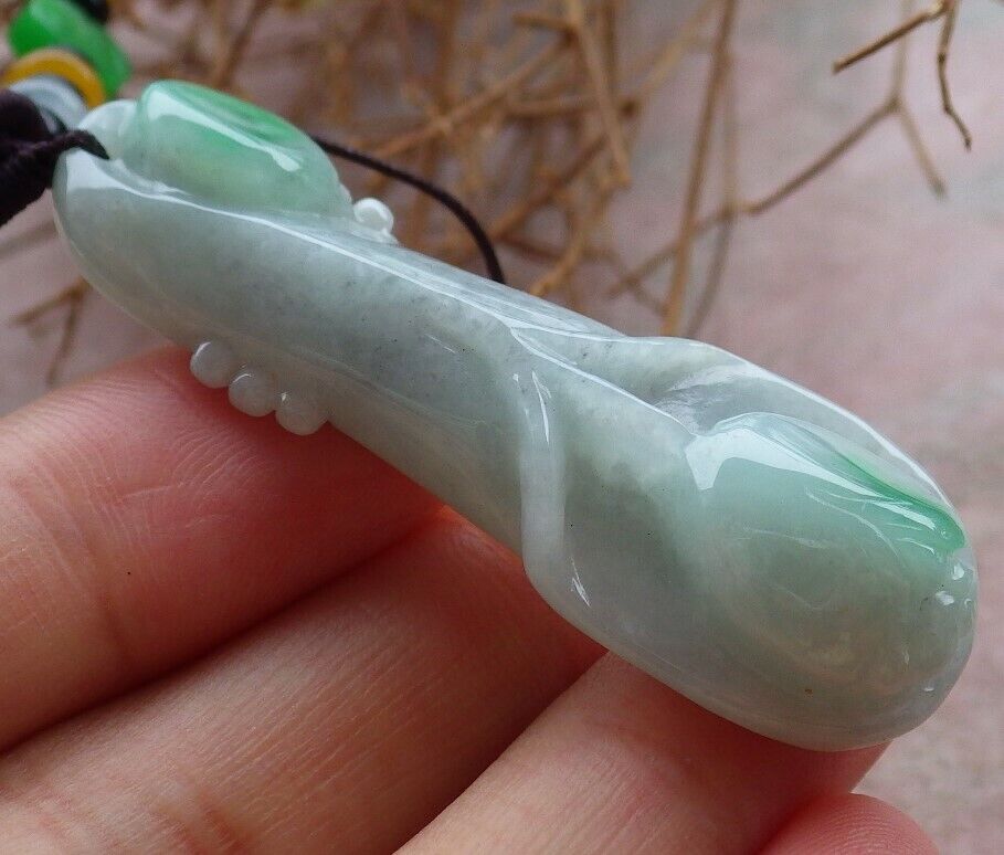 Certified Green 100% Burma Natural A Jade jadeite pendant Rose Flower Necklace 花开富贵 522540 TN