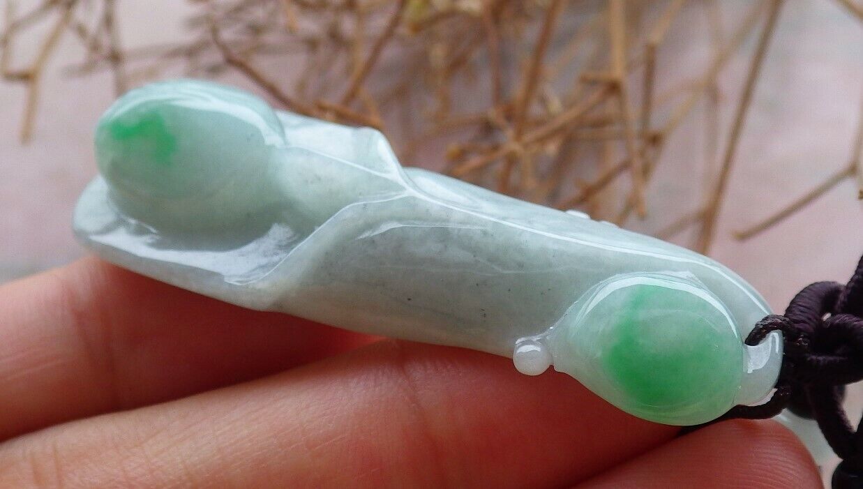 Certified Green 100% Burma Natural A Jade jadeite pendant Rose Flower Necklace 花开富贵 522540 TN