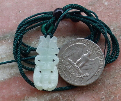 Certified Icy Pale Green 100% Burma Natural A Jade jadeite Pendant Bee Necklace 蜜蜂 522577 TN