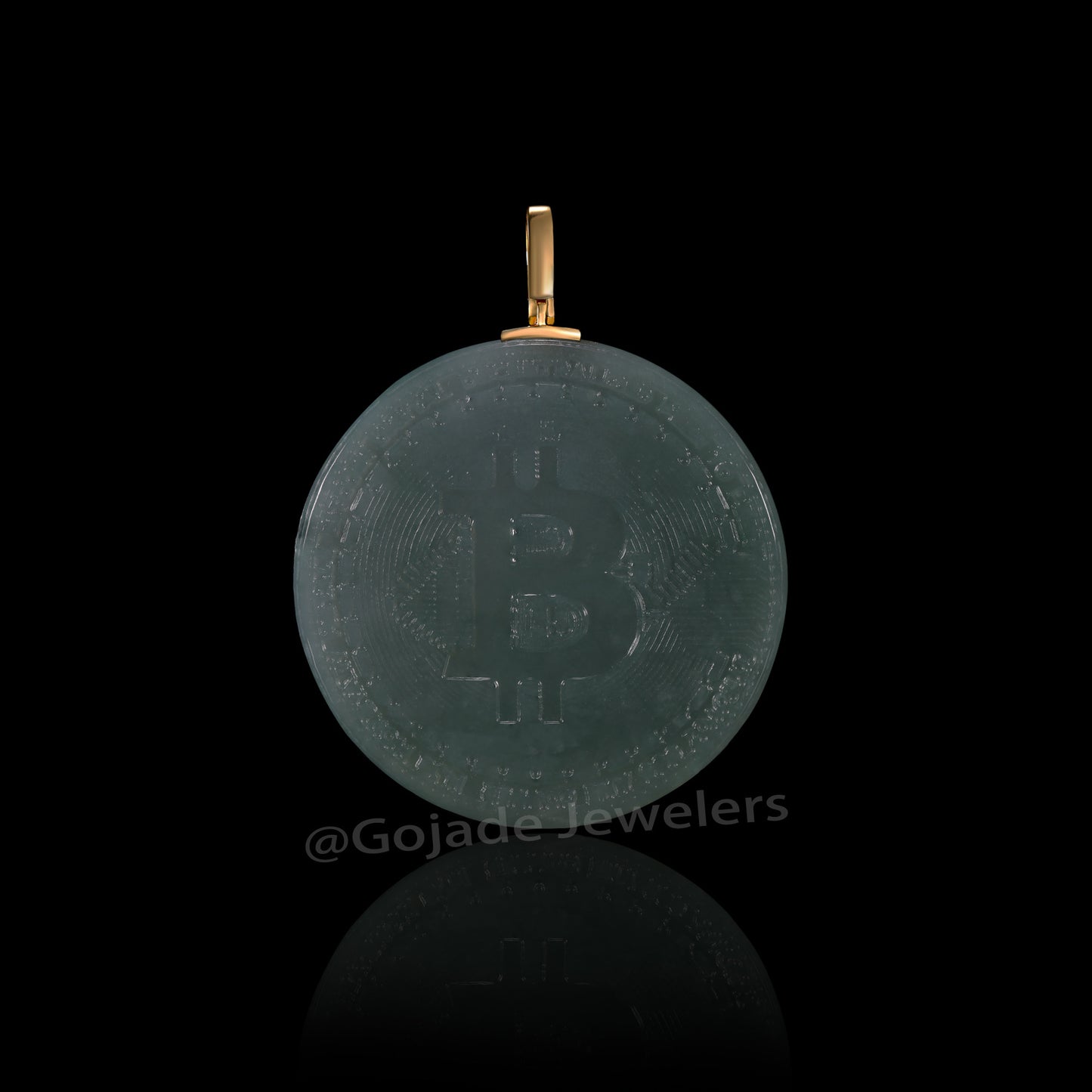 The Bitcoin Jadeite 100% Natural Burma Jade Jadeite With Certificated (S925 Silver Buckle)