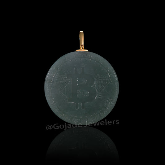 The Bitcoin Jadeite 100% Natural Burma Jade Jadeite With Certificated (S925 Silver Buckle)