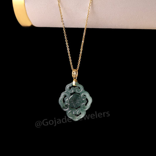 The Ruyi Jadeite 100% Natural Burma Jade Jadeite With Certificated (S925 Silver Buckle)