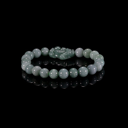 The Pixiu Bead Bracelet 100% Natural Jade Jadeite With Certificated