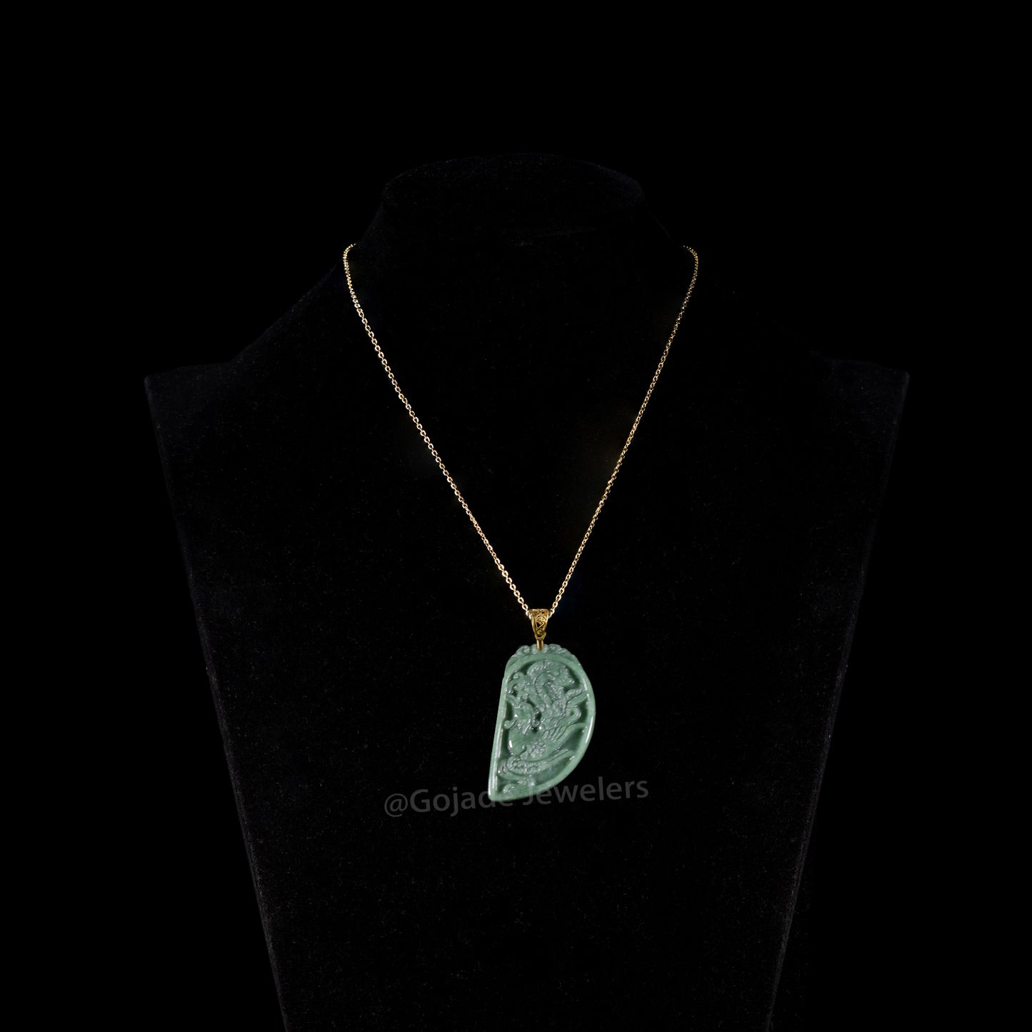 The Dragon & Phoenix Jadeite 100% Natural Burma Jade Jadeite With Certificated (S925 Silver Buckle)