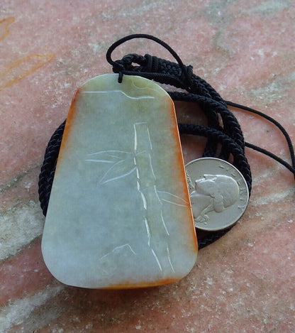 Certified Red 100% Natural A Jade jadeite Landscape painting Tree Necklace 山水画 530026  TN