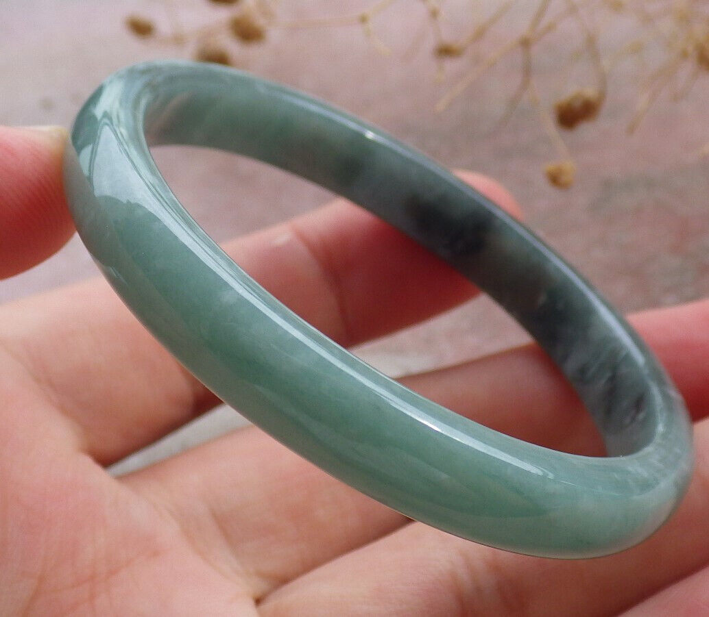 Certified Icy Green Burma 100% Natural A JADE Jadeite Bangle Bracelet 49 mm 手镯 636140  TN