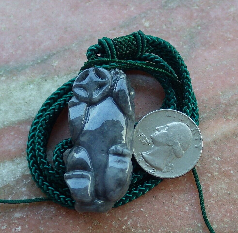 Certified Black 100% Natural A Jade jadeite pendant Tiger Necklace 虎虎生威 525462  TN