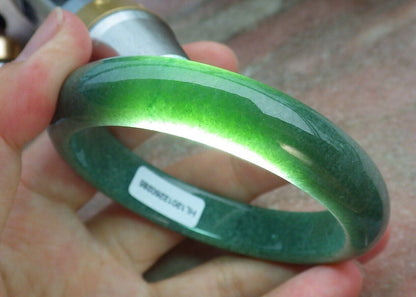 Certified Green Burma 100% Natural A JADE Jadeite Bangle Bracelet 58 mm 手镯 574994 TN