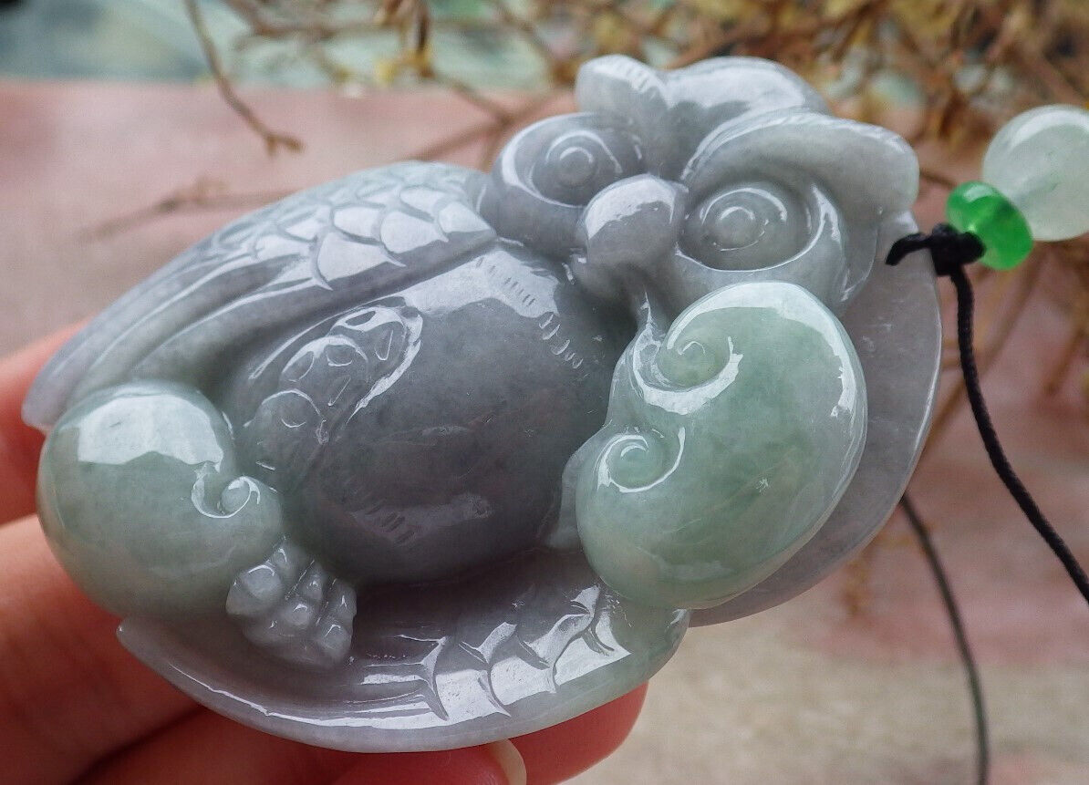 Atestita Verda Pala Lavenda Birmo 100% Natura A Jadejadeito Pengante Strigo Mona Monero Ruyi-Koliero 猫头鹰 632568 TN