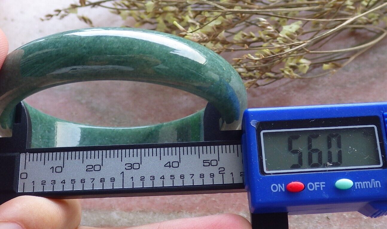 Certified Green Burma 100% Natural A JADE Jadeite Bangle Bracelet 56 mm 手镯 574668 TN