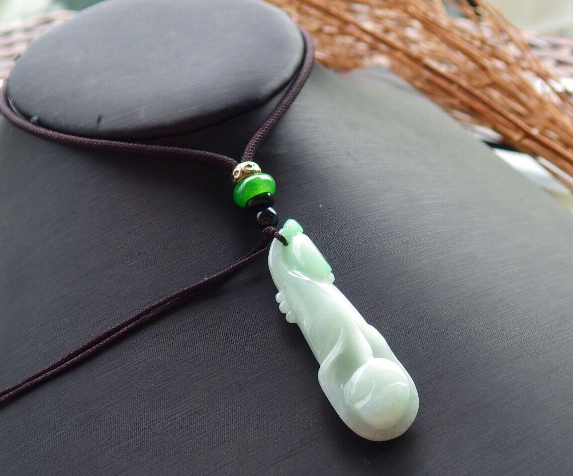 Certified Green 100% Natural A Jade jadeite pendant Flower Necklace 花开富贵 523529  TN