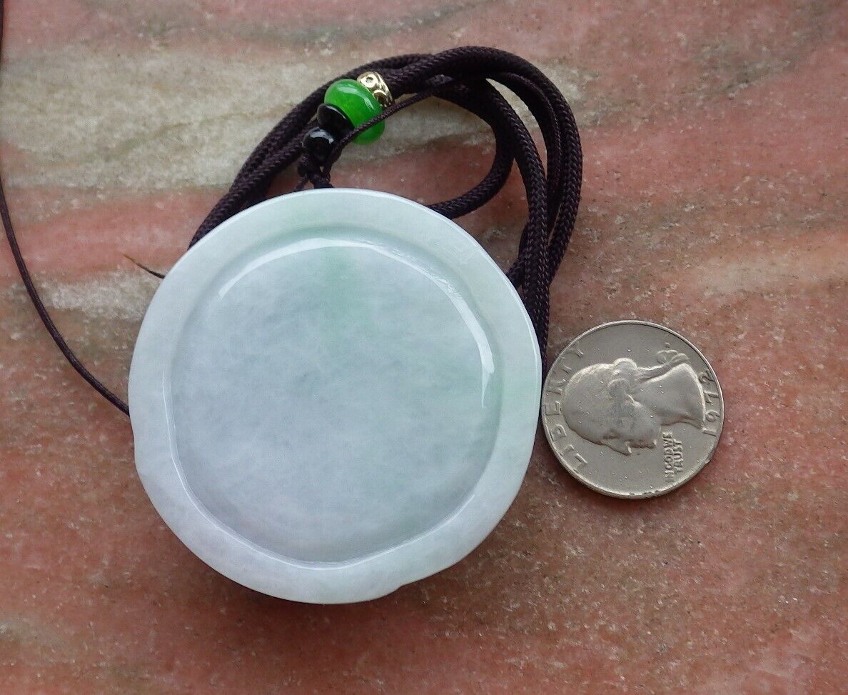 Certified Green 100% Natural A Jade jadeite Pendant Dragon Lotus Flower Ruyi Bead Necklace 生意兴隆 525045  TN