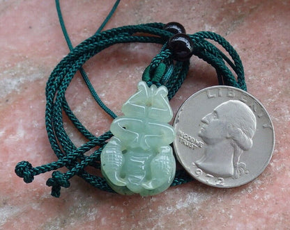 Certified Green 100% Natural A Jade jadeite Pendant Bee Necklace 蜜蜂 524228  TN
