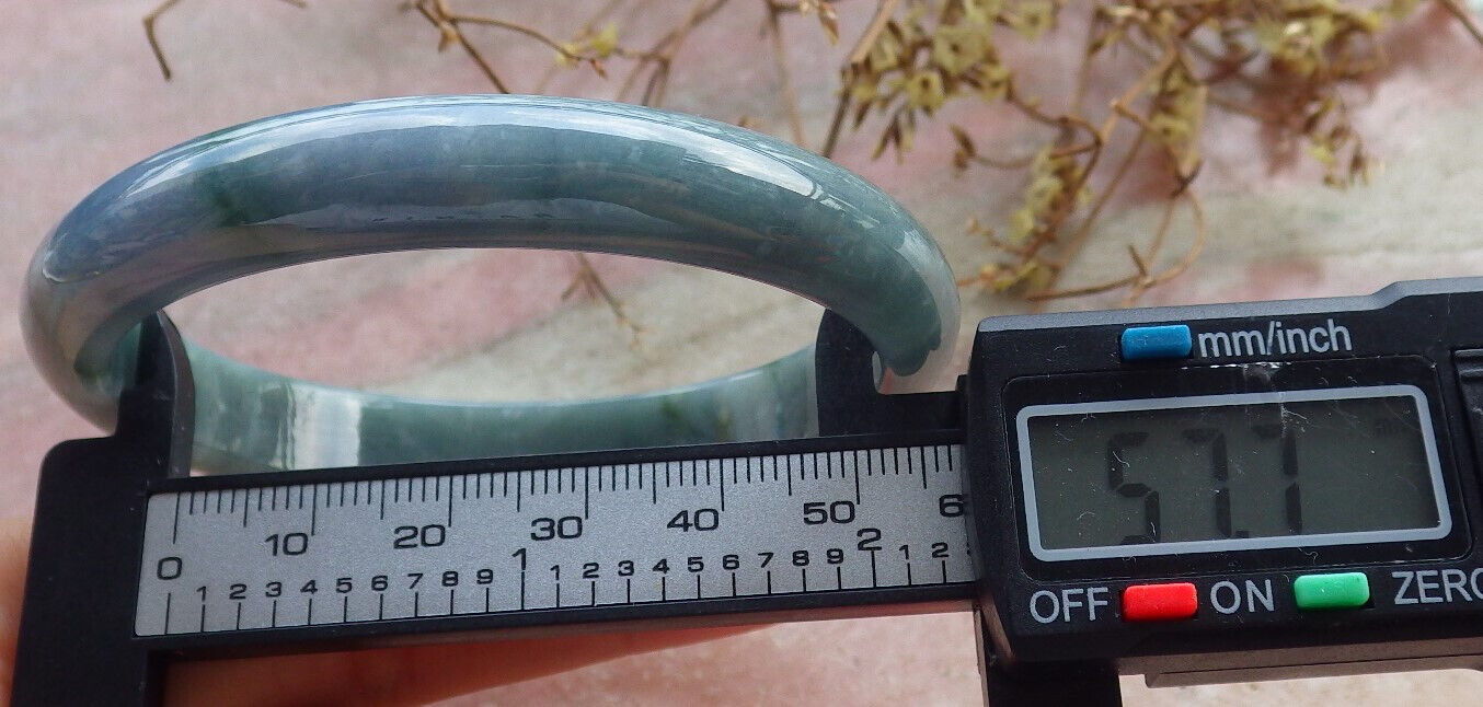 Certified Green Lavender Burma JADE Jadeite Bangle Bracelet 58 mm 632738 TN