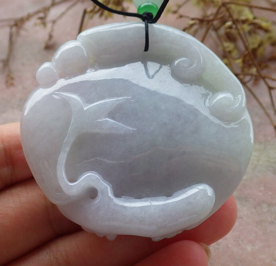 Atestita Verda Pala Lavenda Birmo 100% Natura A Jadejadeita Pendanta Strigo Ruyi-Koliero 猫头鹰 632551 TN