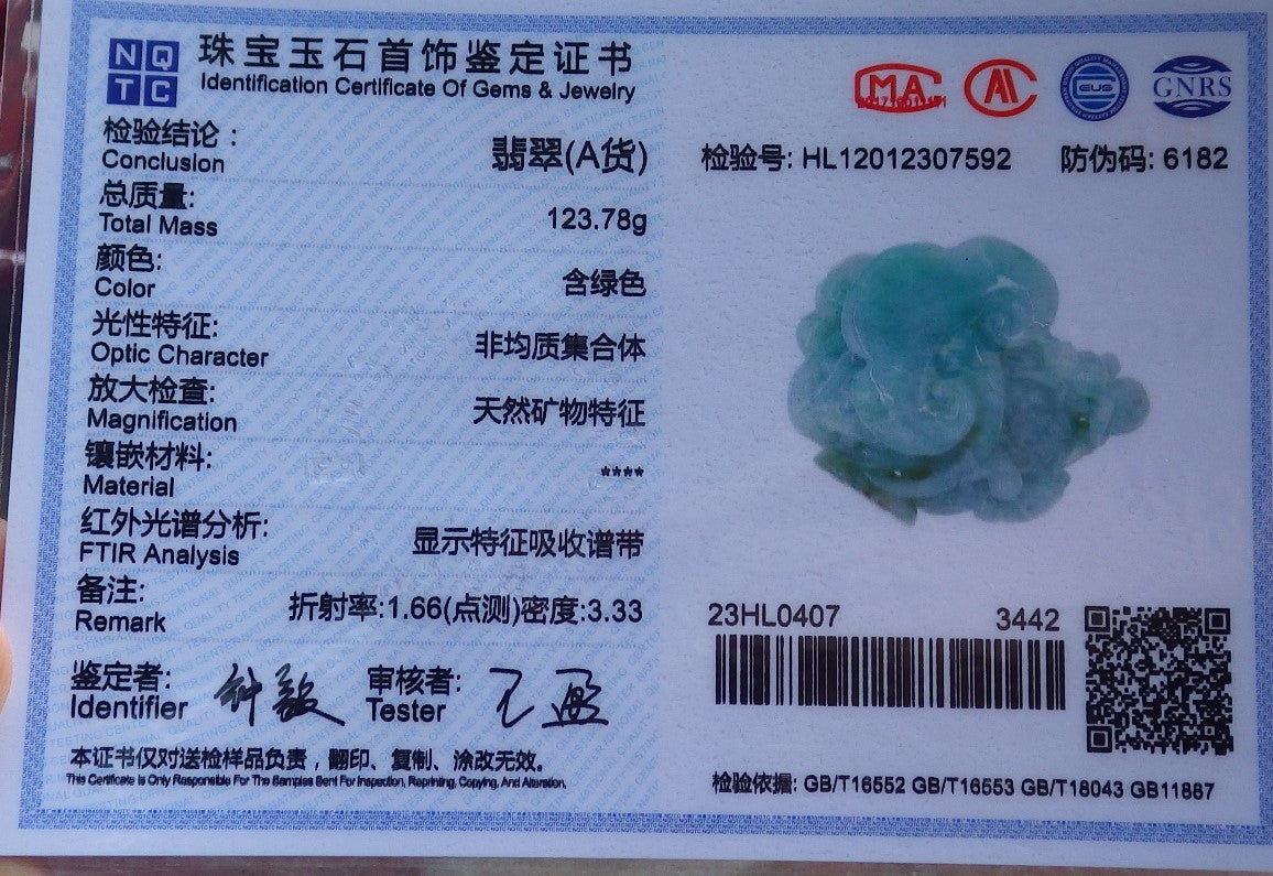 Certified Green Burma 100% Natural A Jade jadeite Display Frog centipede scorpion snake 五毒 601989  TN