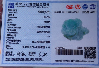 Certified Green Burma 100% Natural A Jade jadeite Display Frog centipede scorpion snake 五毒 601989  TN