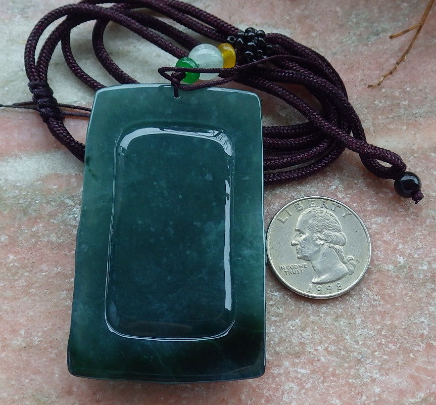 Certified Icy Green Burma 100% Natural A Jade jadeite Pendant Shakyamuni Buddha God 9 Dragon Necklace 释迦牟尼 630742 TN